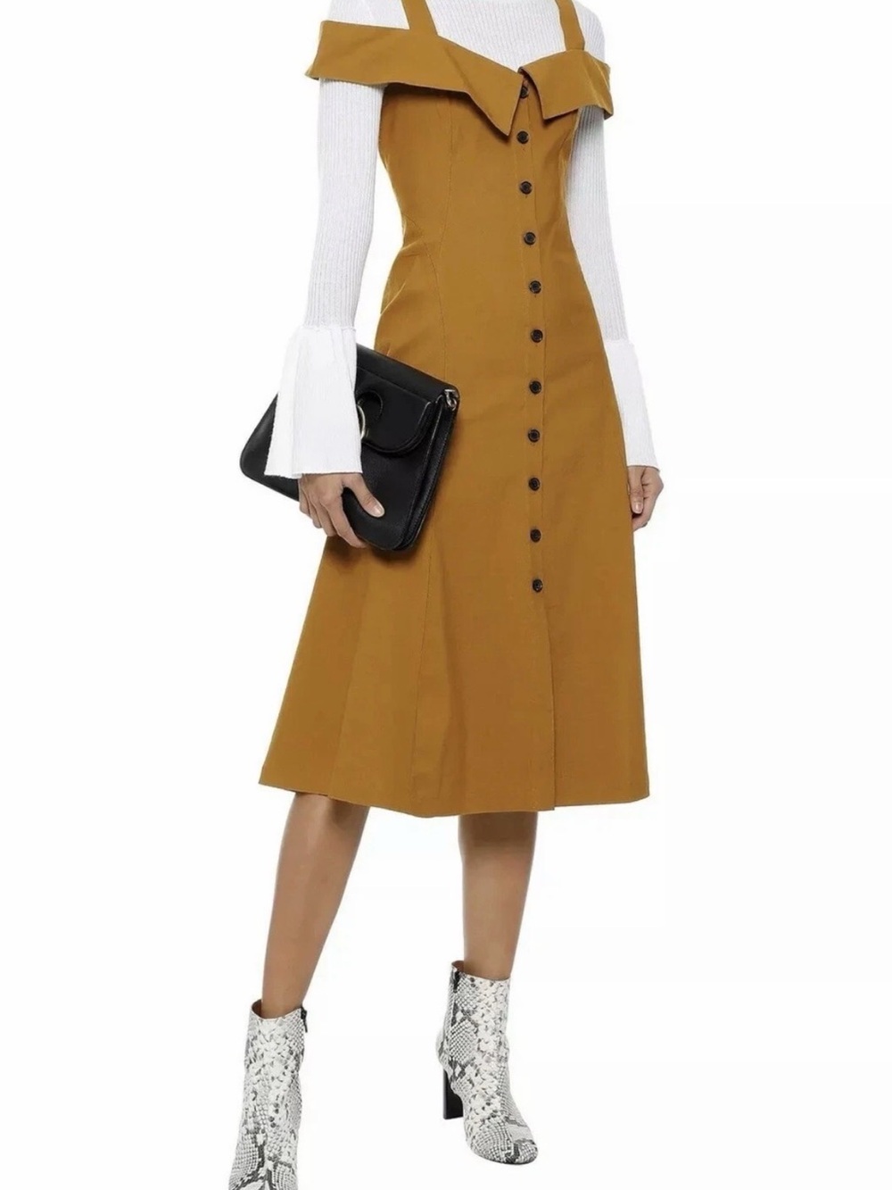 A.L.C. Golden Mustard Linen Blend Top